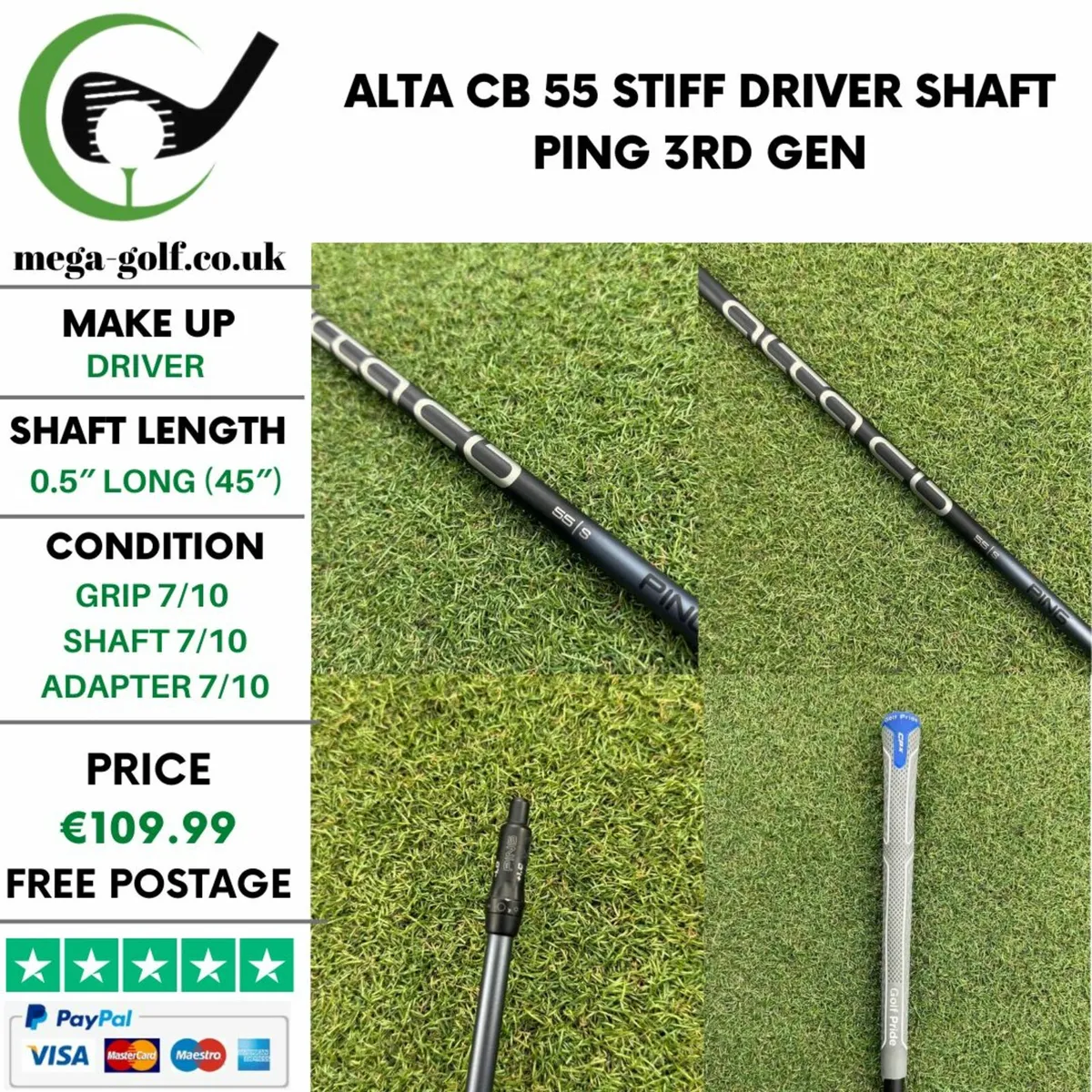 Alta Cb 55 Stiff Driver Shaft / Ping 3rd Gen - Image 1