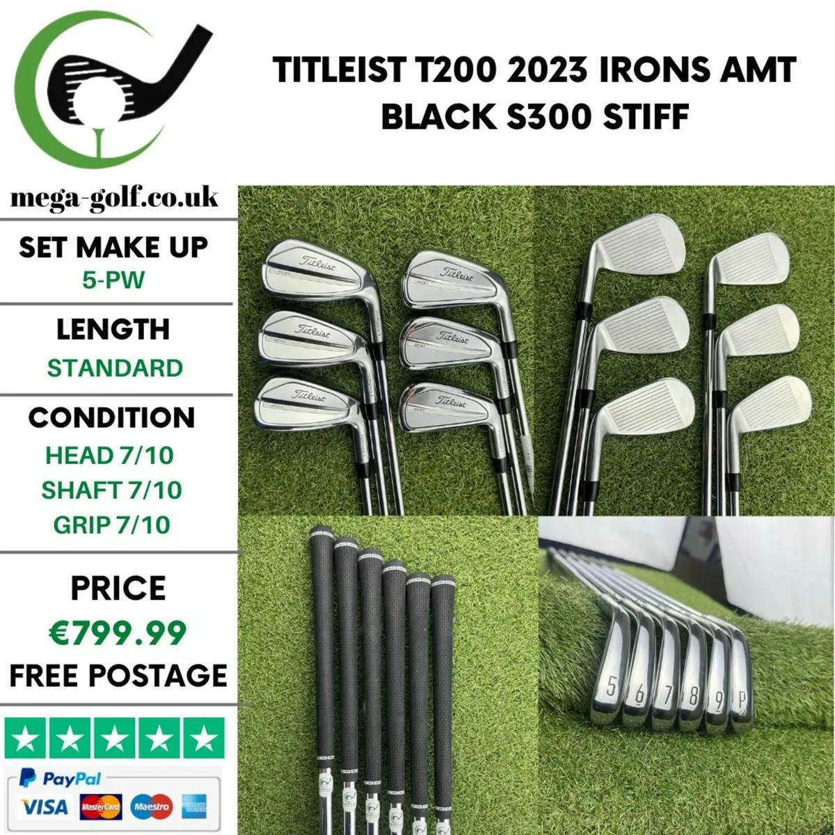 Titleist T200 2023 Irons / 5-Pw / Stiff - Image 1