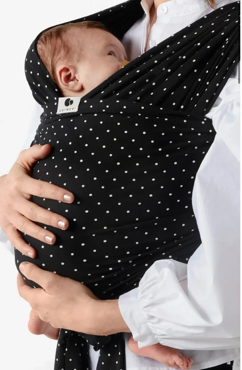 Coracor Black White Polka Dot Baby Sling - Image 1