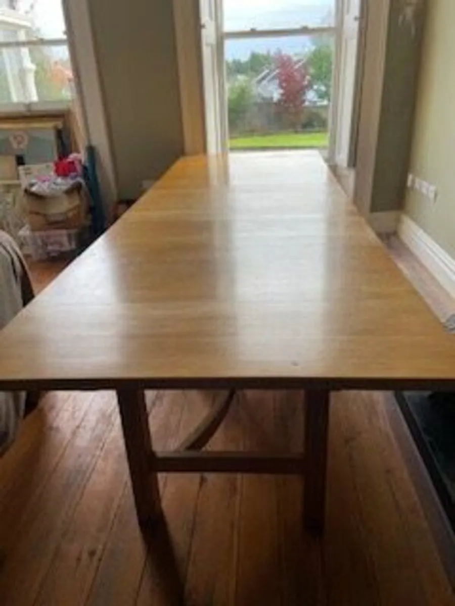 Large Beech Extendable Table - Image 1