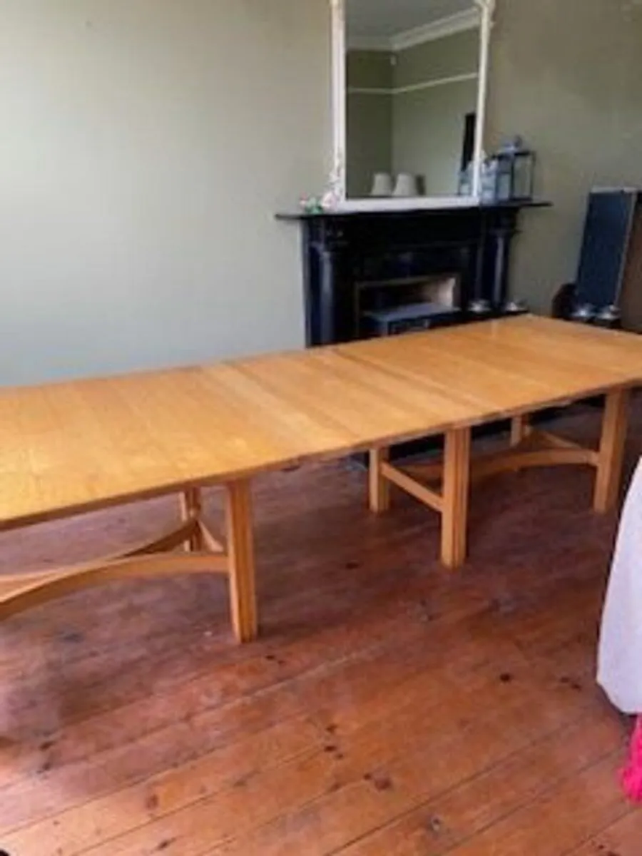 Large Beech Extendable Table - Image 2