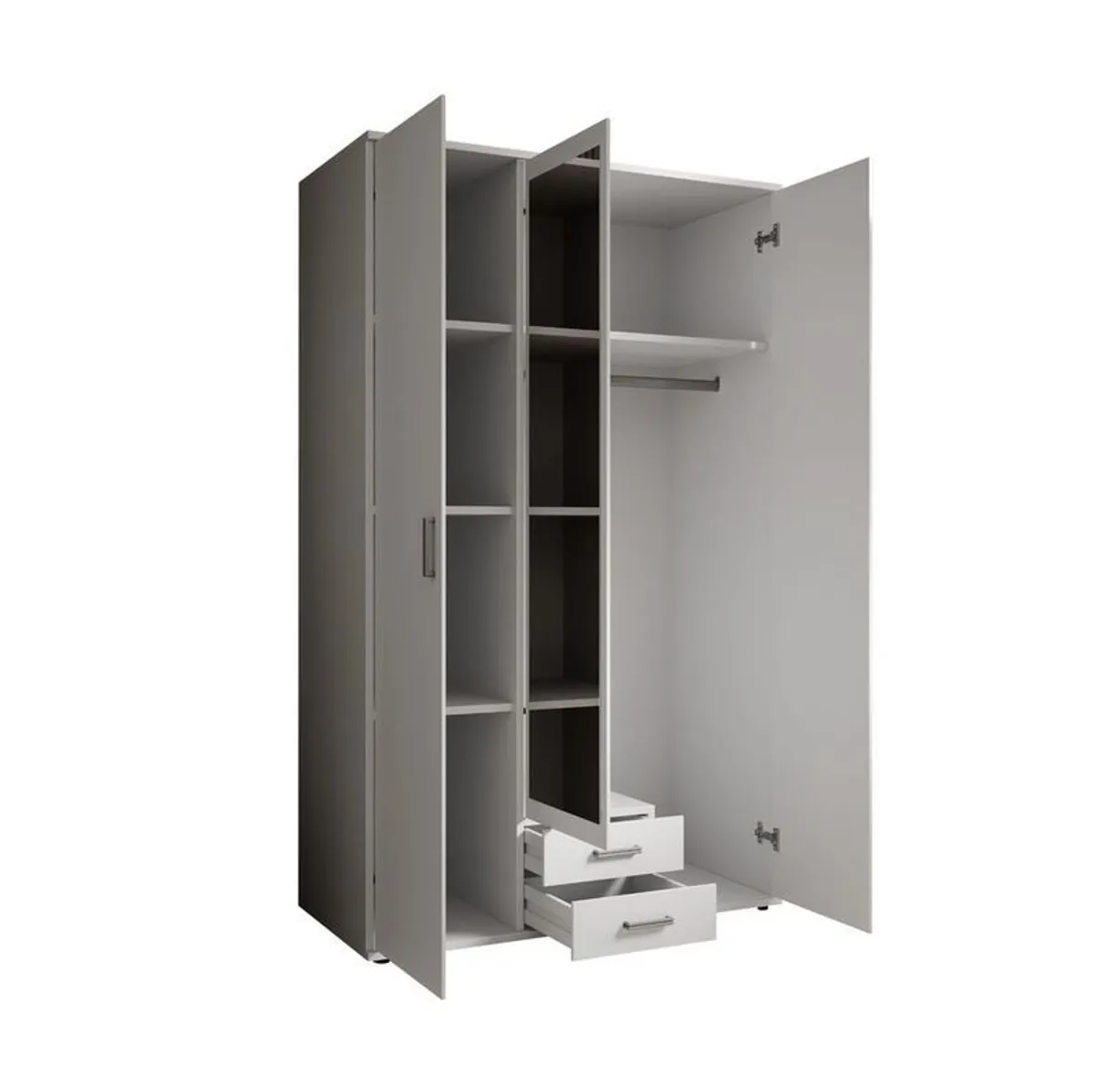 Premium 3-Door Wardrobe with Mirror & Drawers ( Delivery and assembly Free) - Image 3