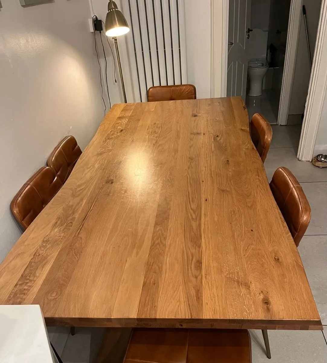 Oak dining table - Image 2