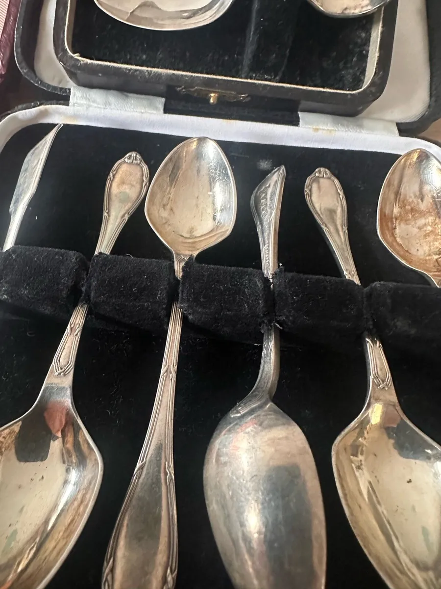 Vintage Silver Plate Spoons Sets X 3 - Image 2