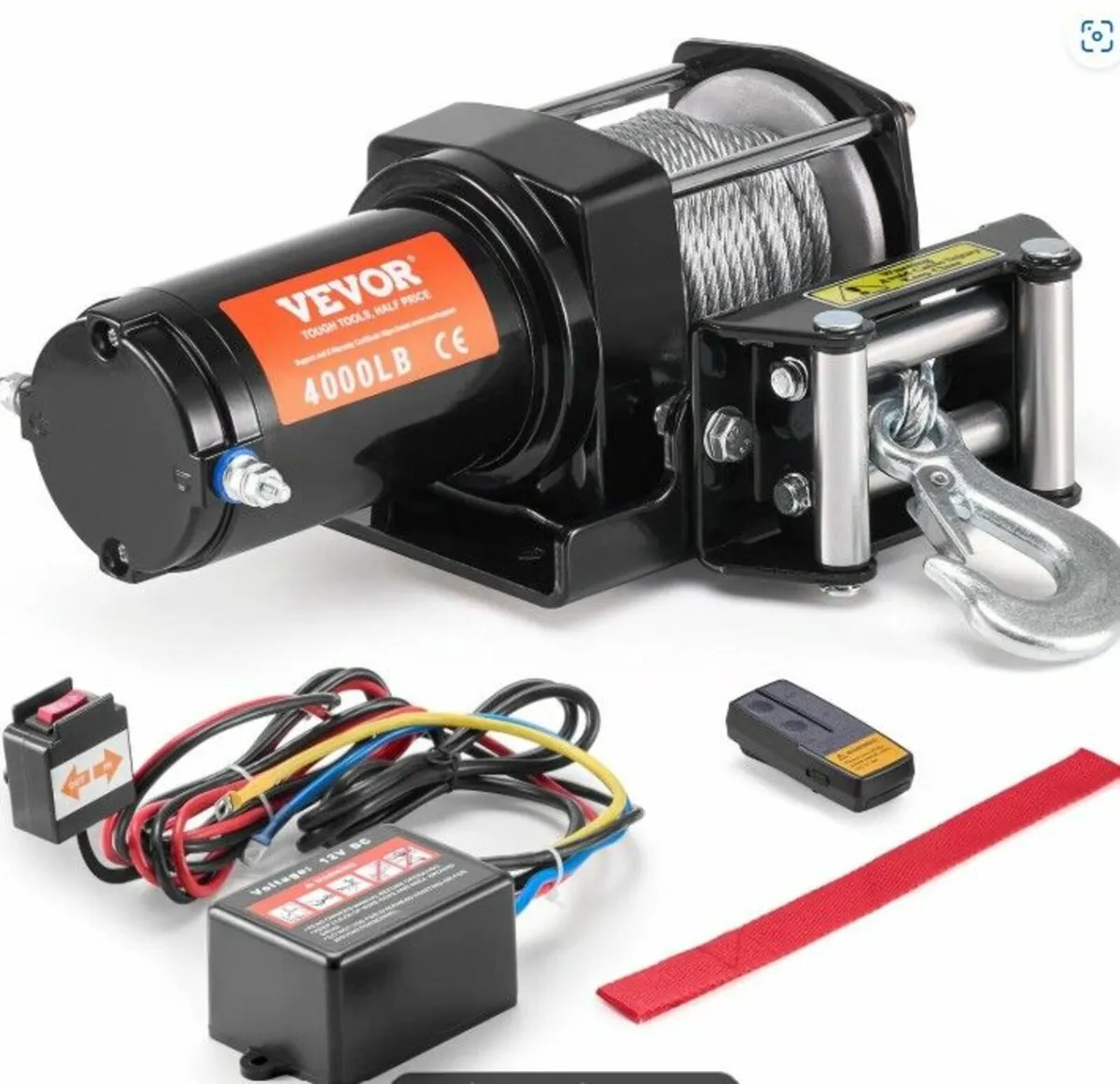 Heavy Duty 4000LB Electric Winch – With Wireless & - Image 1