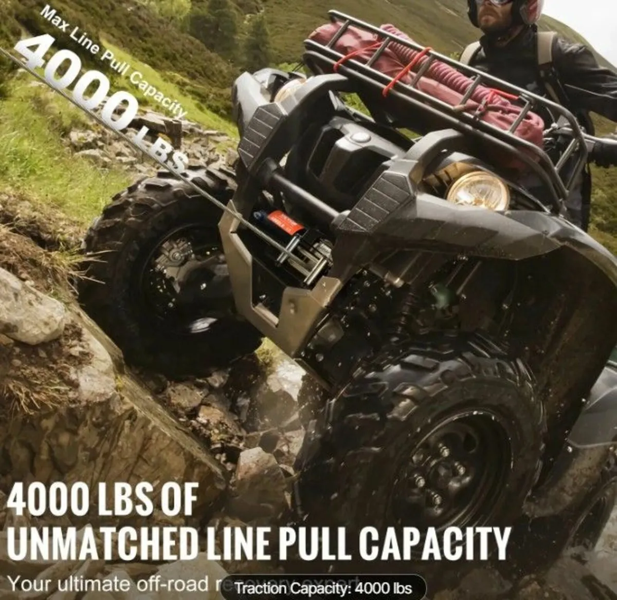 Heavy Duty 4000LB Electric Winch – With Wireless & - Image 2