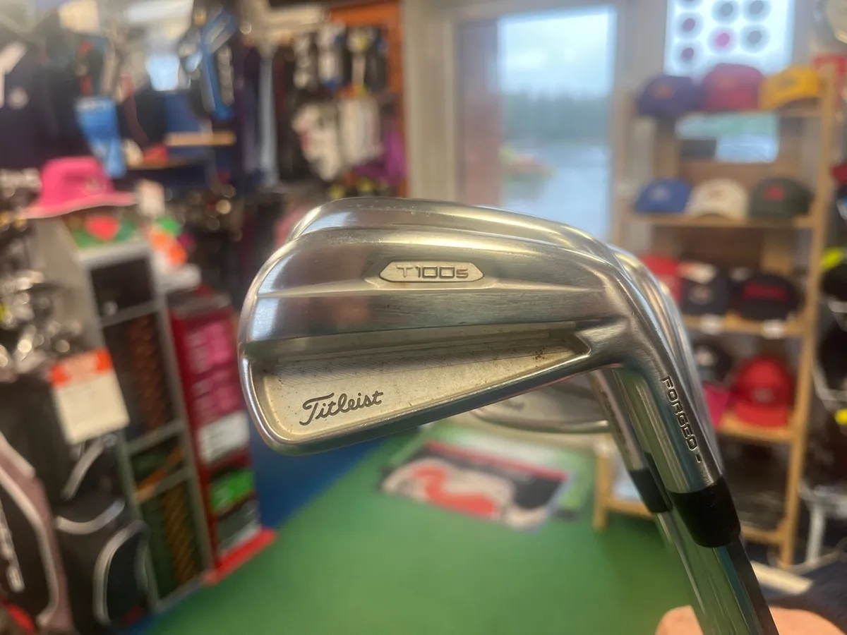 Titleist T100s 4-pw steel right hand used. - Image 4