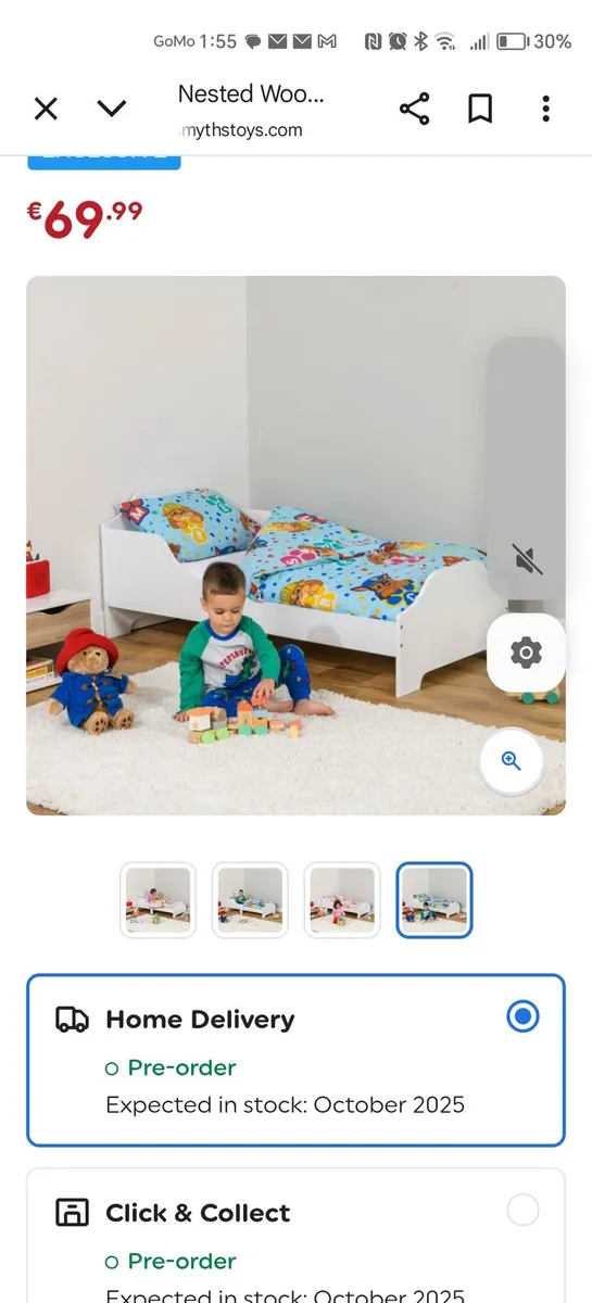 Toddler Bed with mattress - Image 1