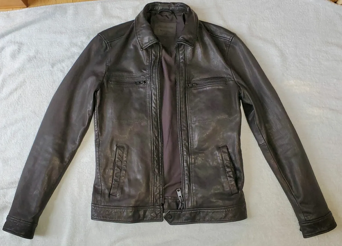 NEW>>>>AllSaints  Black Leather Jacket<<< - Image 1