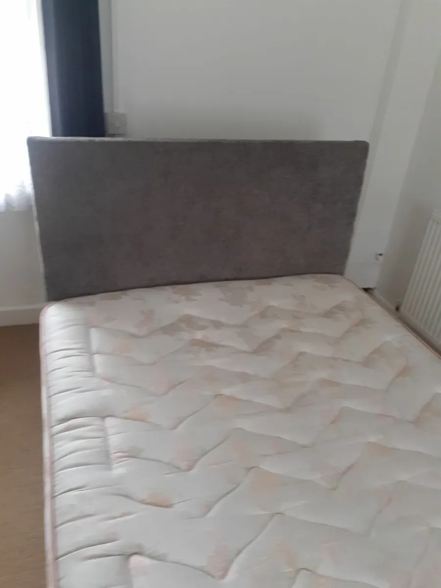 Double  Bed  & Headboard - Image 3