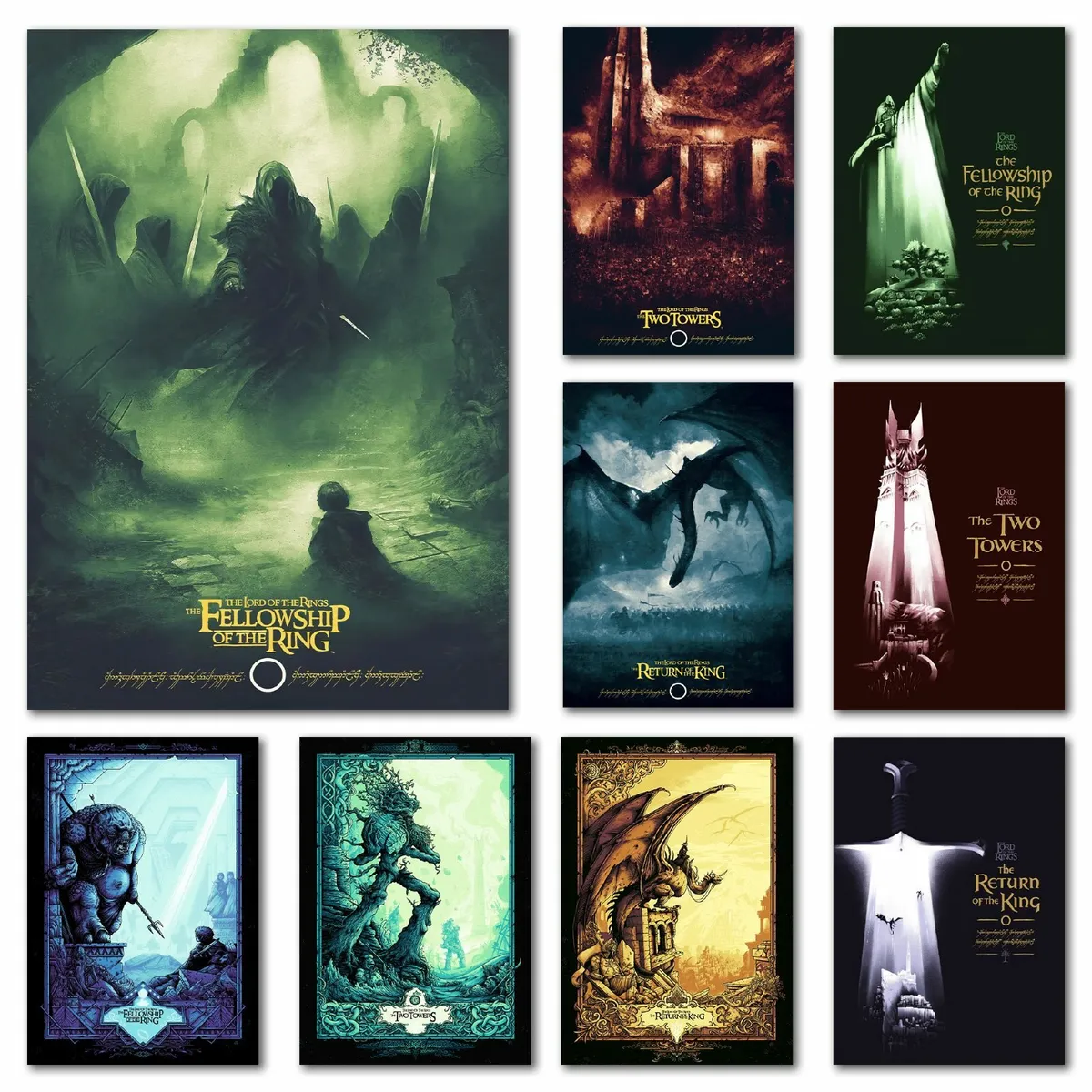 Lord Of The Rings Trilogy Poster - A3 / A4 Size - Image 1