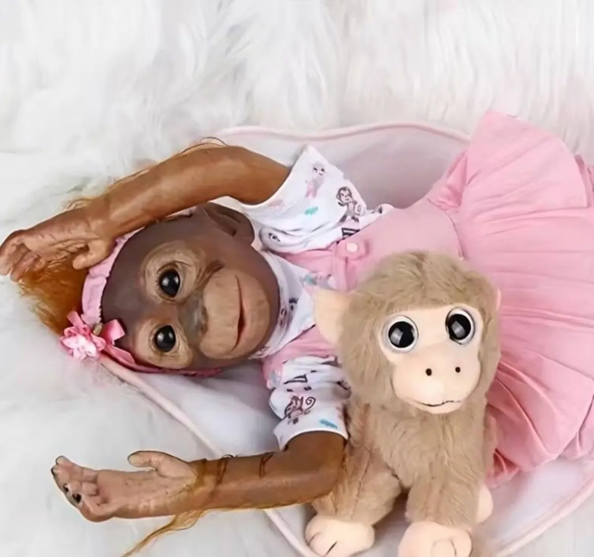 Twin Reborn Monkey Dolls Set of 2 - Image 2