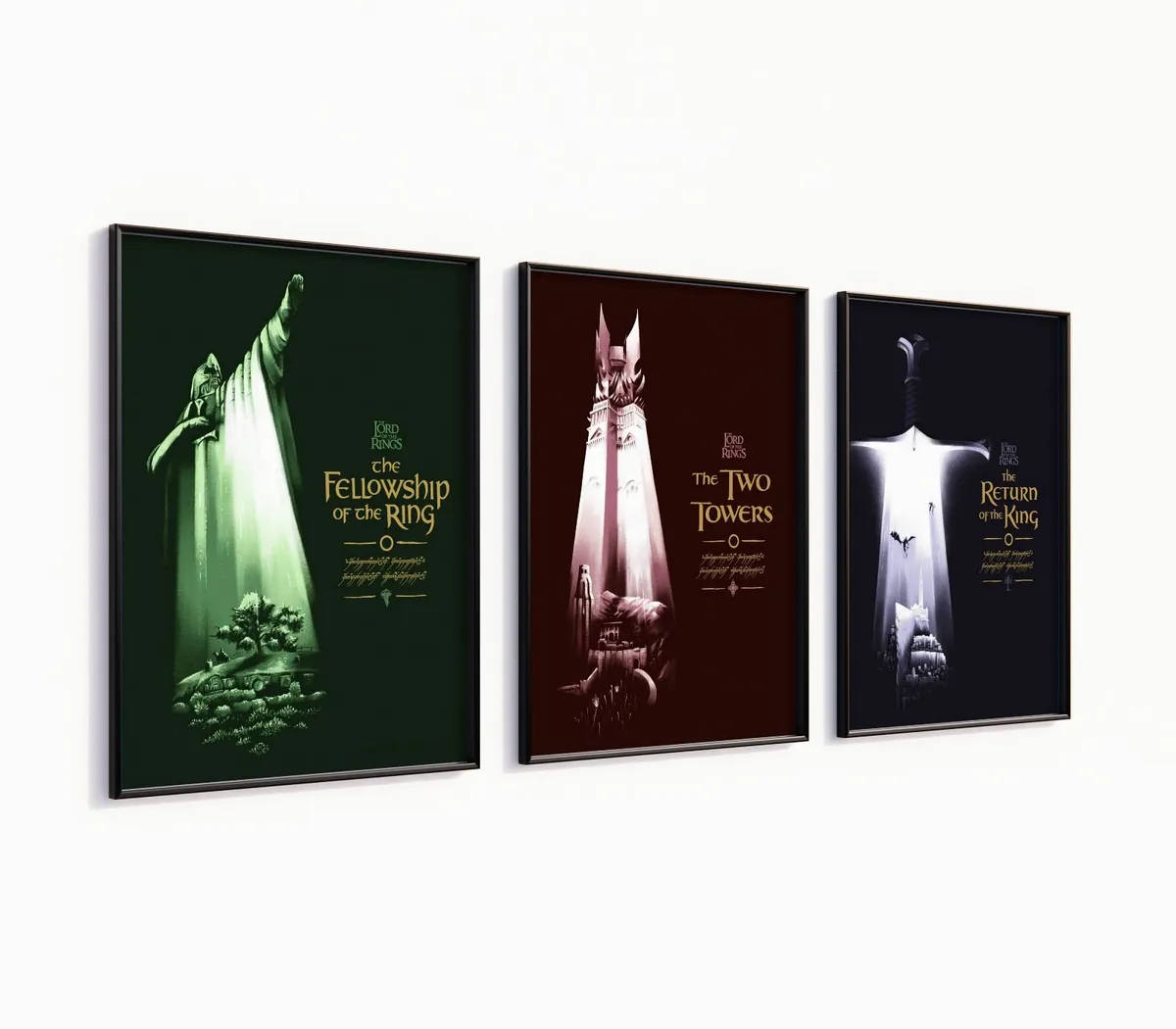 Lord Of The Rings Trilogy Poster - A3 / A4 Size - Image 2