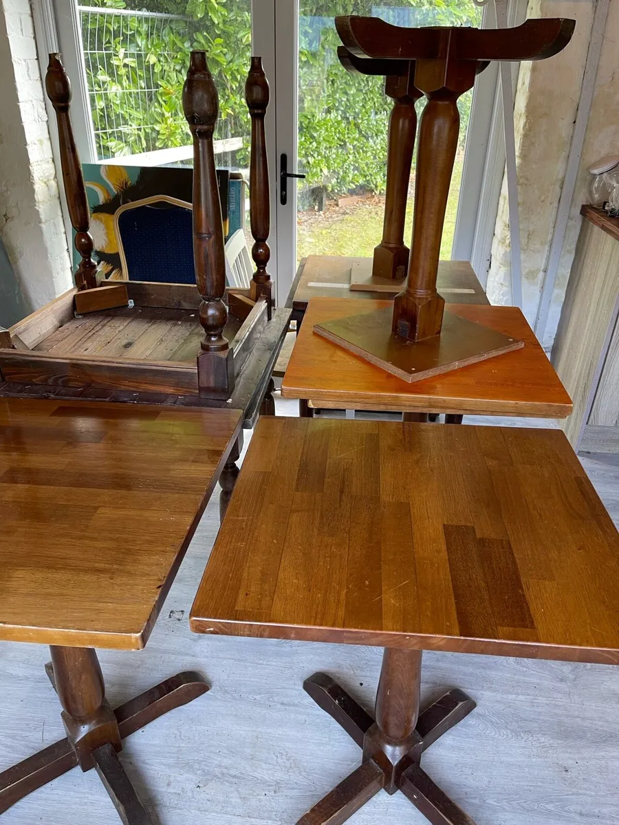 Restaurant wooden tables