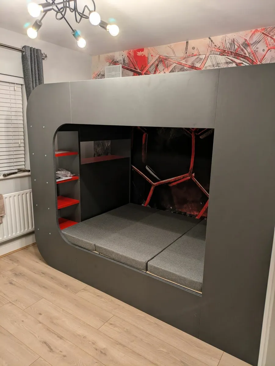 Gaming bed with sofa bed and desk - Image 1