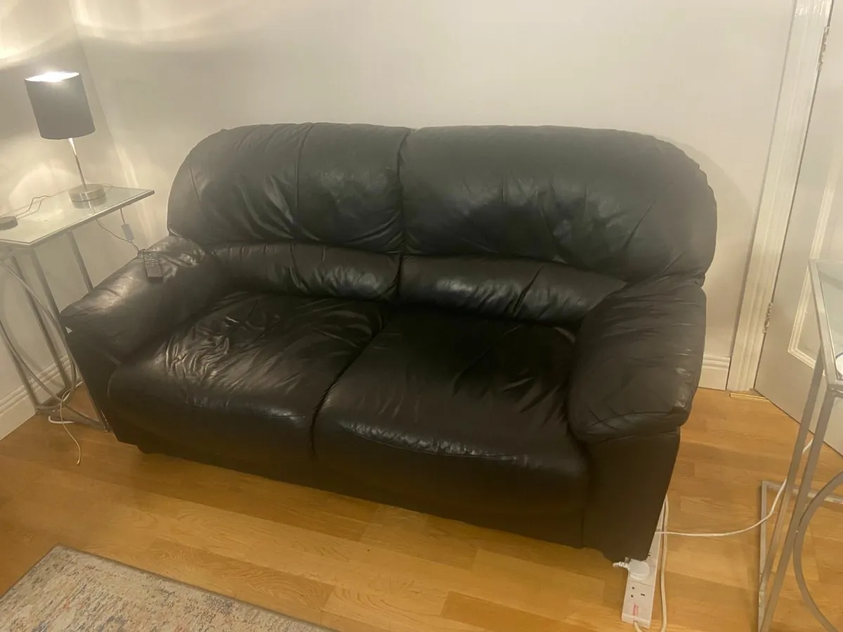 2 & 3 Seater Leather Couches €150 - Image 1