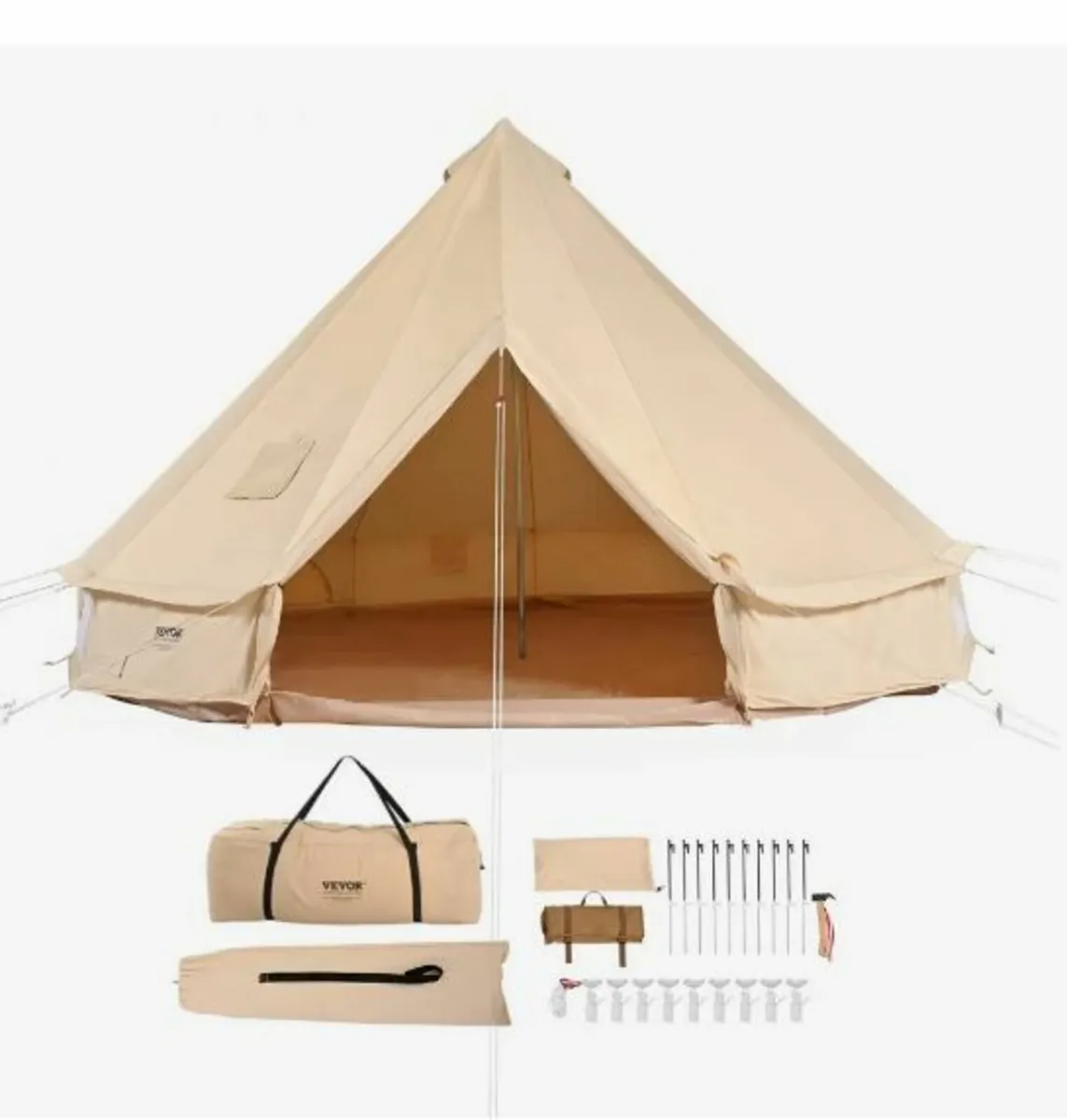 Canvas Bell Tent, 4 Seasons 3 m/9.8ft - Image 4
