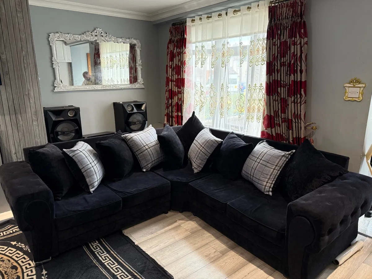 Navy corner Sofa - Image 1