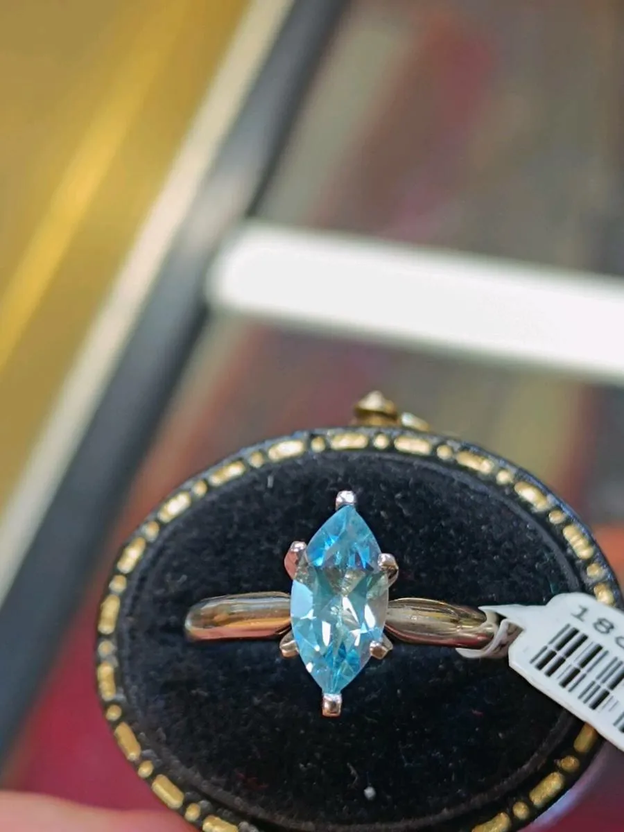 Marquise Aquamarine,18k White Gold Ring - Image 3
