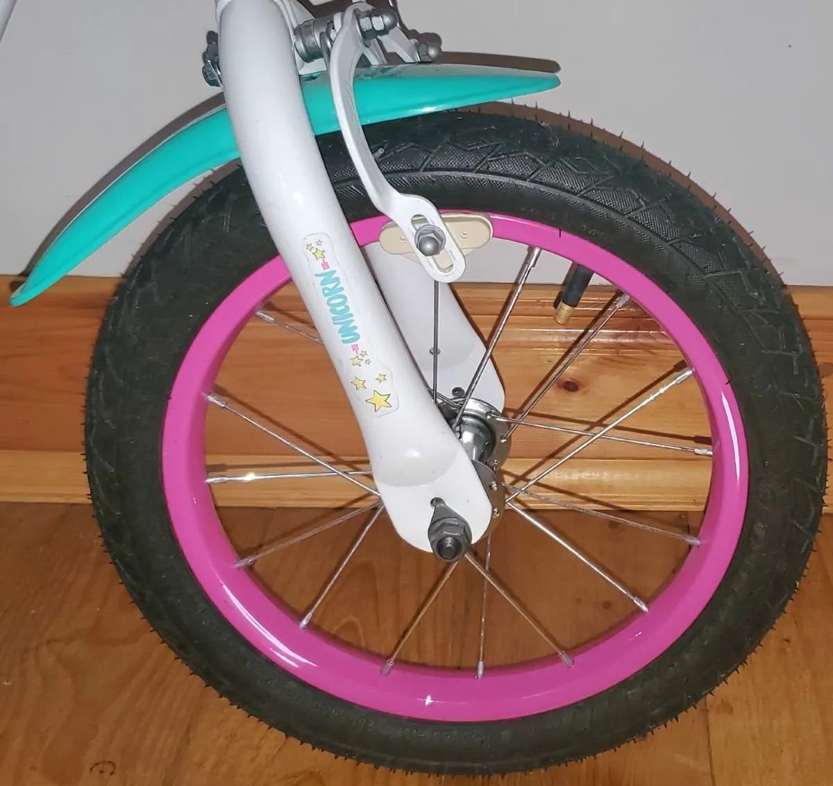 Childs Bike Unicorn 14inch wheels   As NEW - Image 3