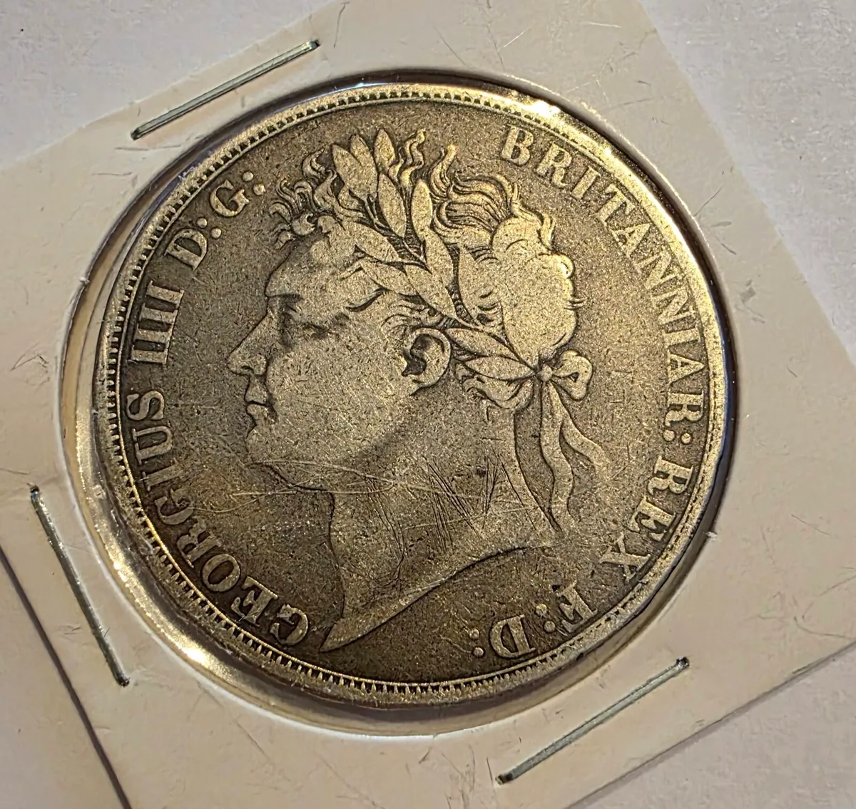 1822 british silver crown - Image 1