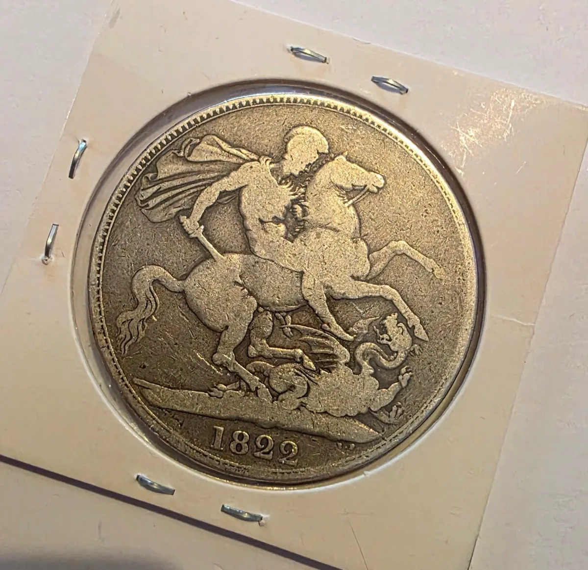 1822 british silver crown - Image 2