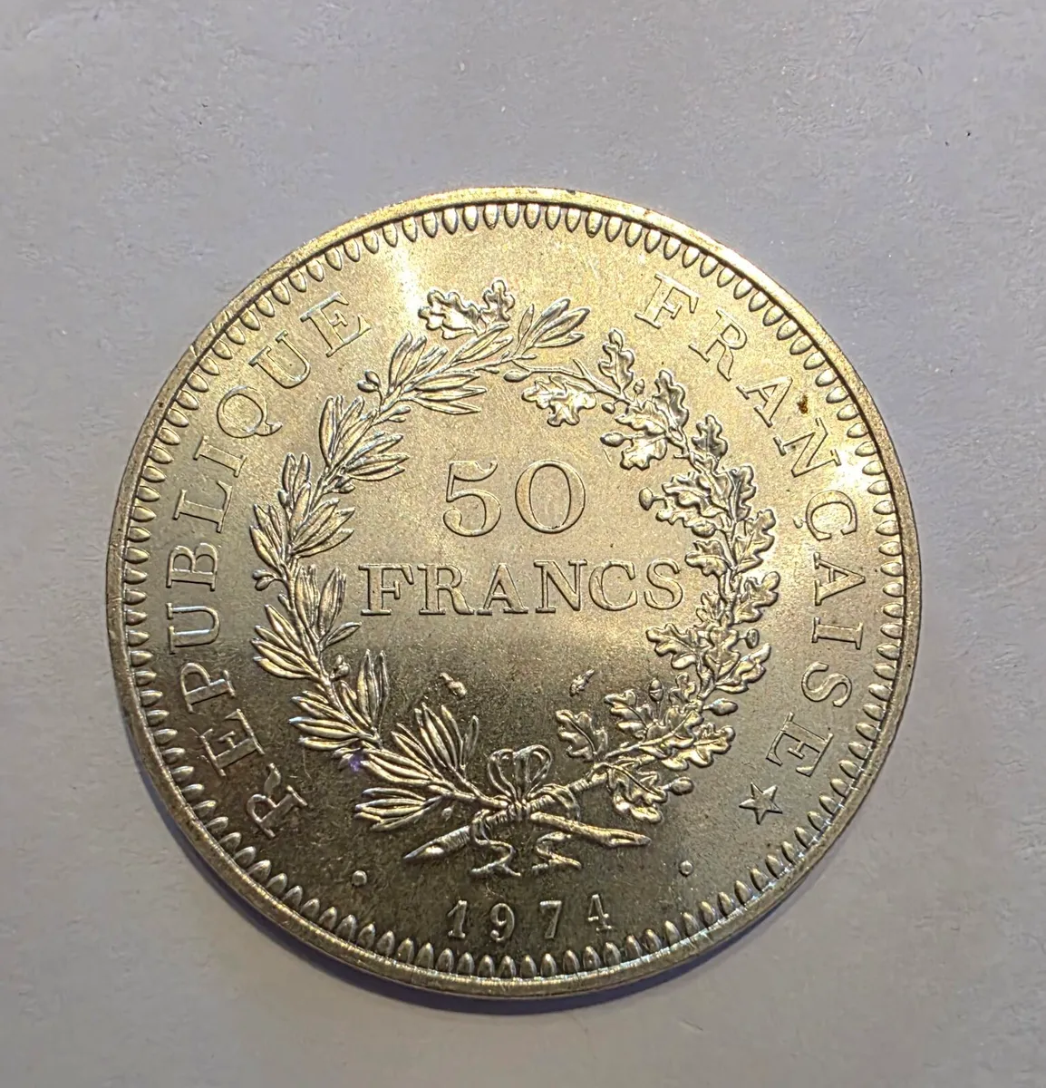1974 silver French 50 francs - Image 2