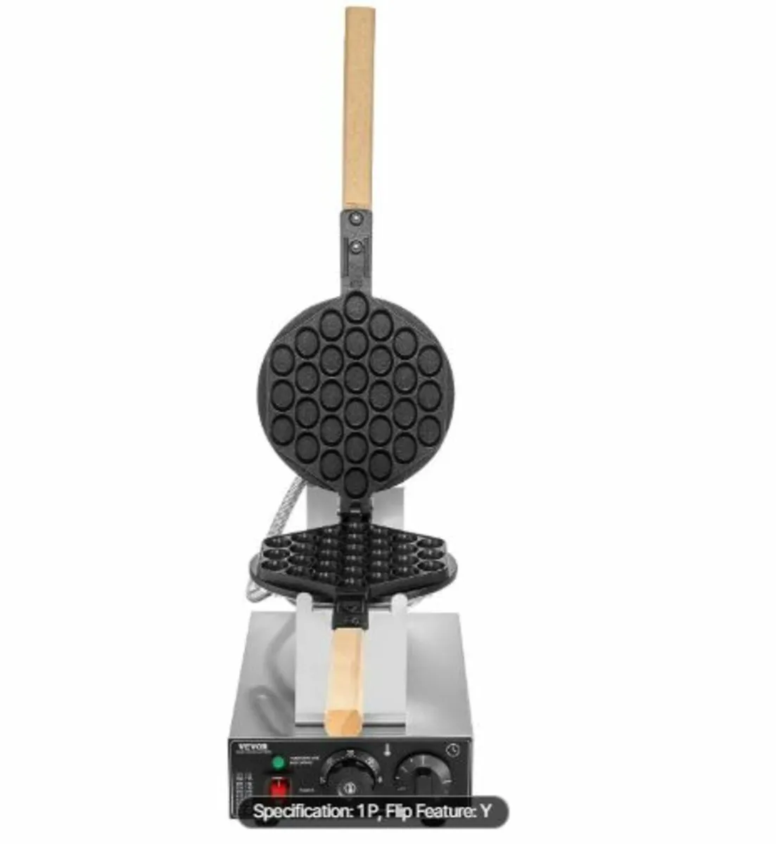 Commercial Bubble Waffle Maker, 1400W Egg Pancake - Image 4