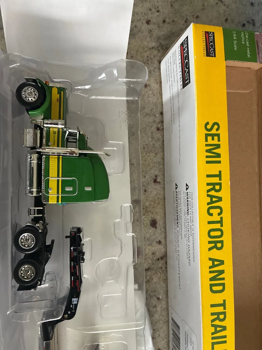 John Deere semi tractor + trailer 1:64 scale - Image 1