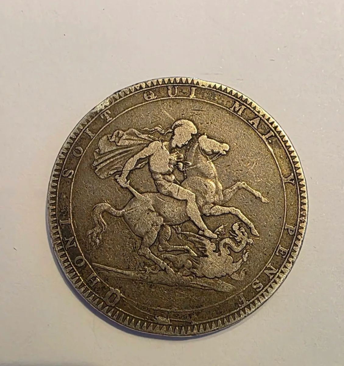 1819 british silver crown - Image 2