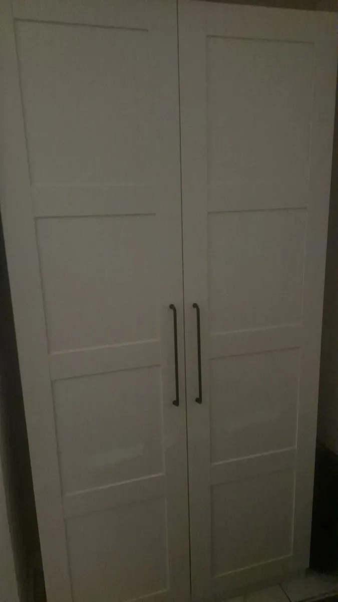 Two wardrobes with hanging rails and also drawers - Image 1