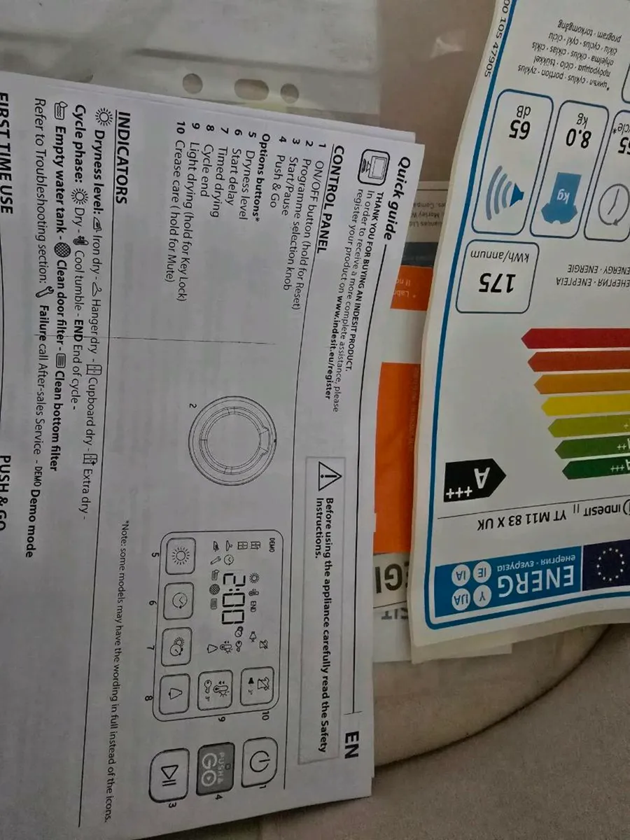 Indesit tumble dryer plus insurance - Image 4