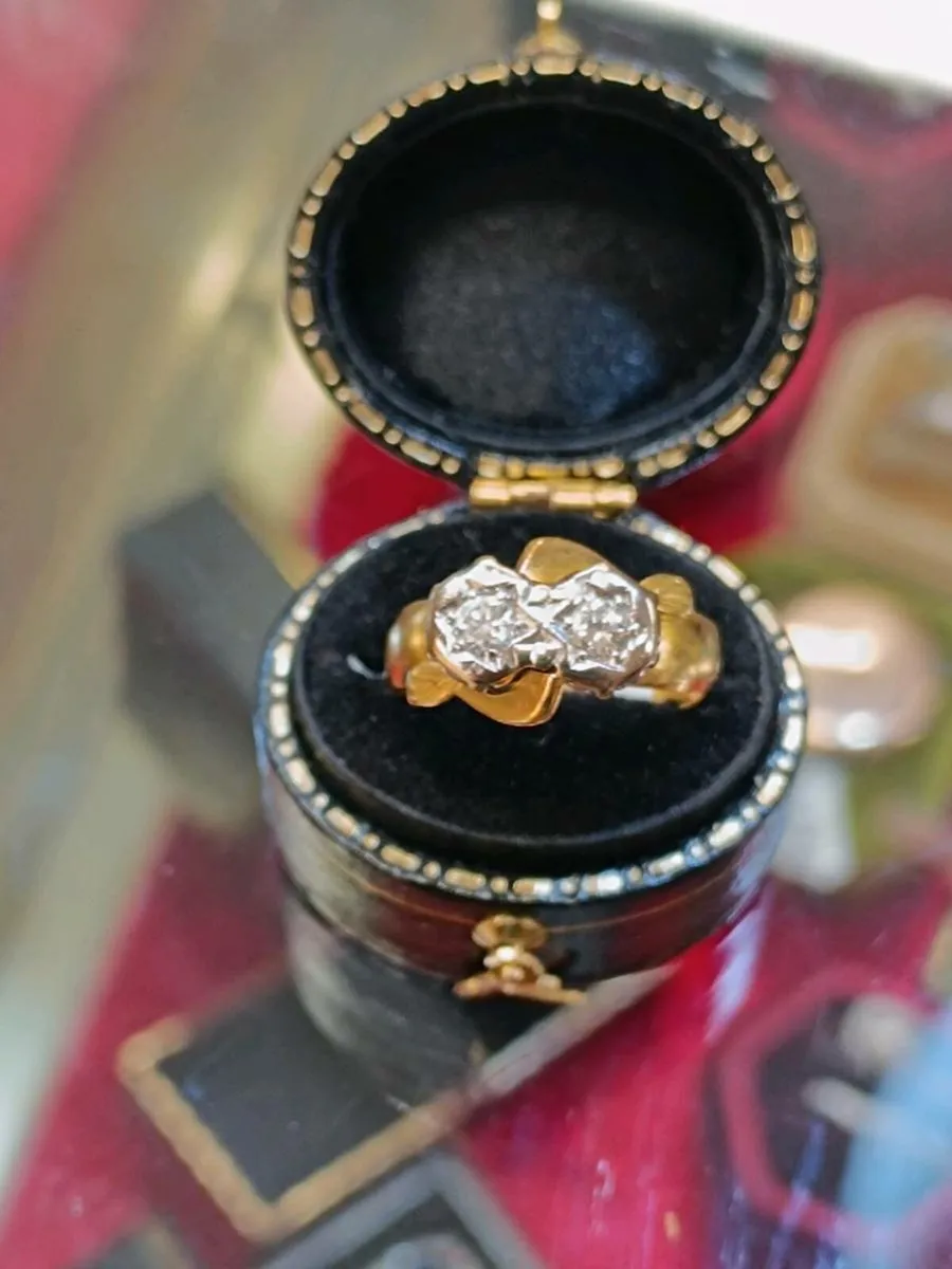 Vintage Diamond,18k Gold Toi at Moi Ring - Image 1