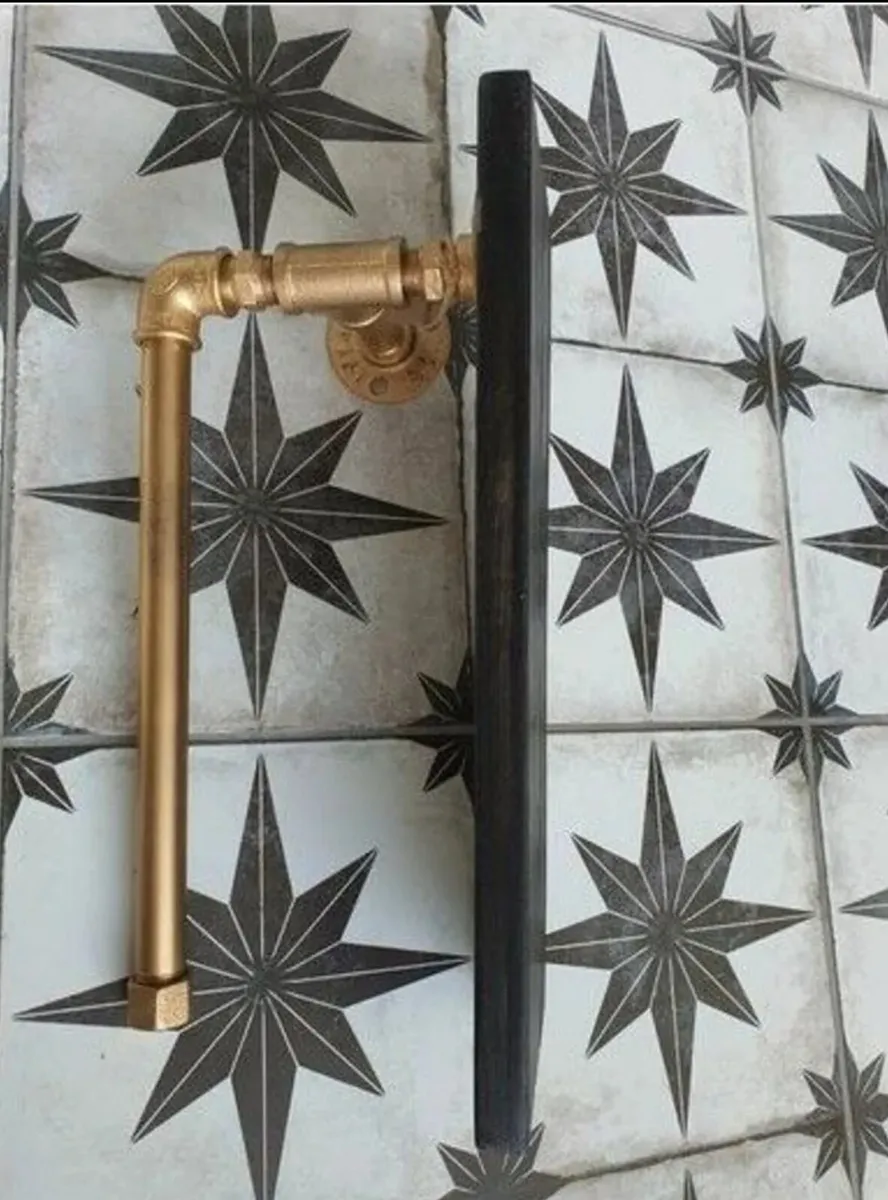 Industrial Pipe Kitchen Towel Holder with rustic o - Image 3