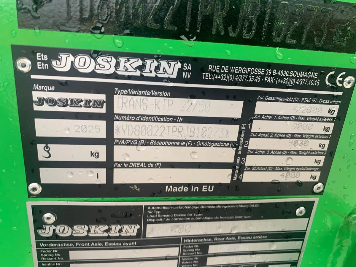 JOSKIN 22T DUMP TRAILER, HARDOX BODY, NEW - Image 3