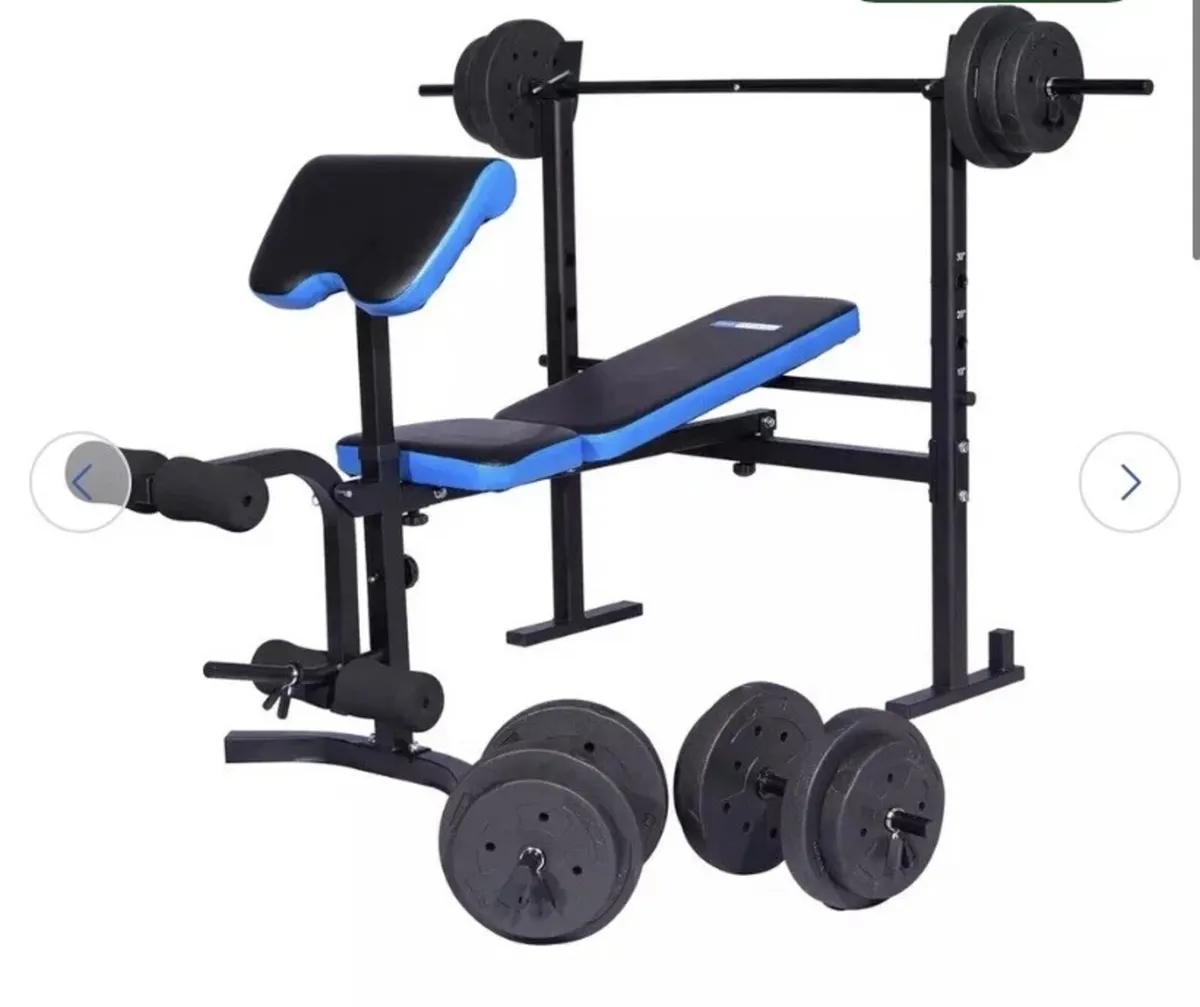 Men’s Health Workout Bench (50kg weights) - Image 4