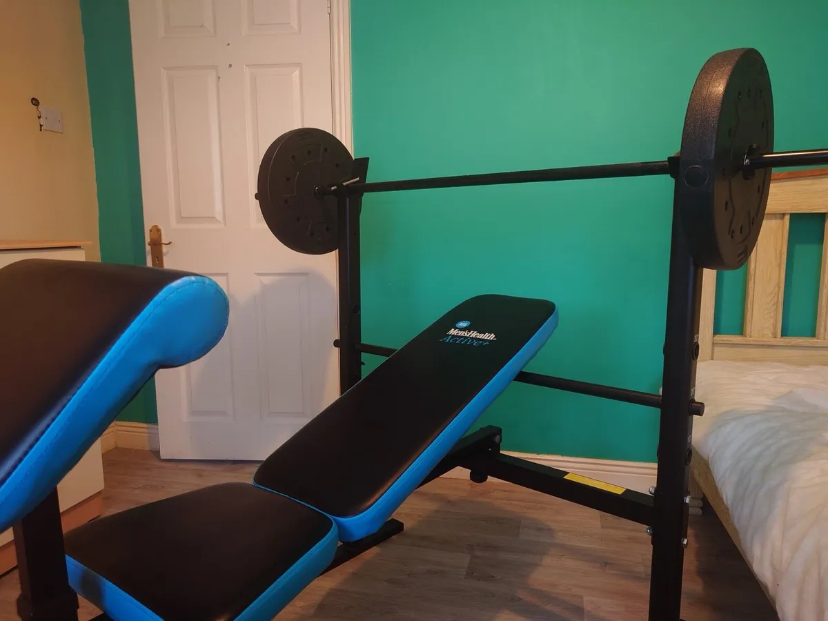 Men’s Health Workout Bench (50kg weights) - Image 3