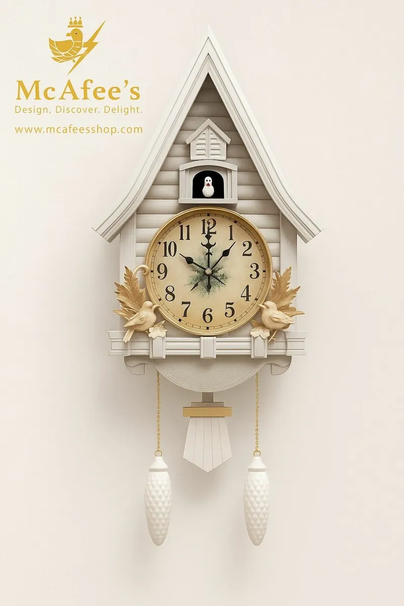 Cuckoo Wall Clock White - Image 1