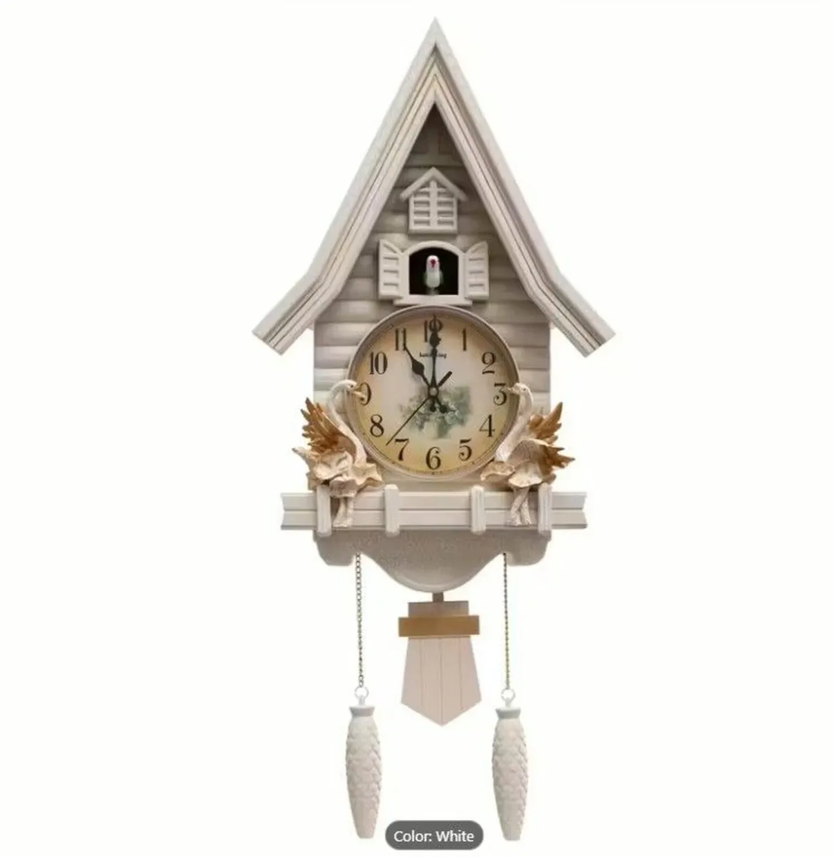 Cuckoo Wall Clock White - Image 2