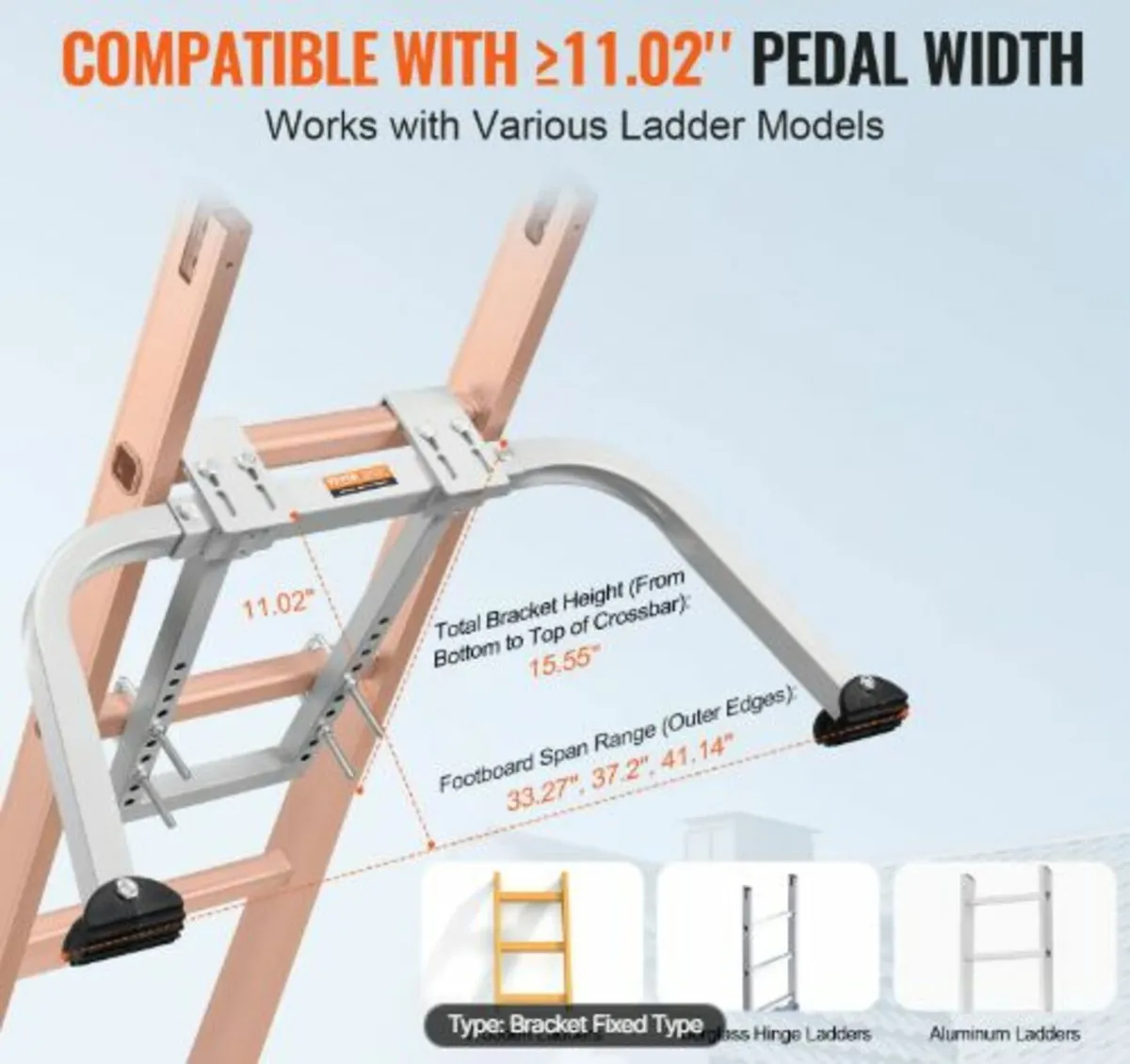 Ladder Stabilizer, Heavy Duty Steel Ladder Roof - Image 2