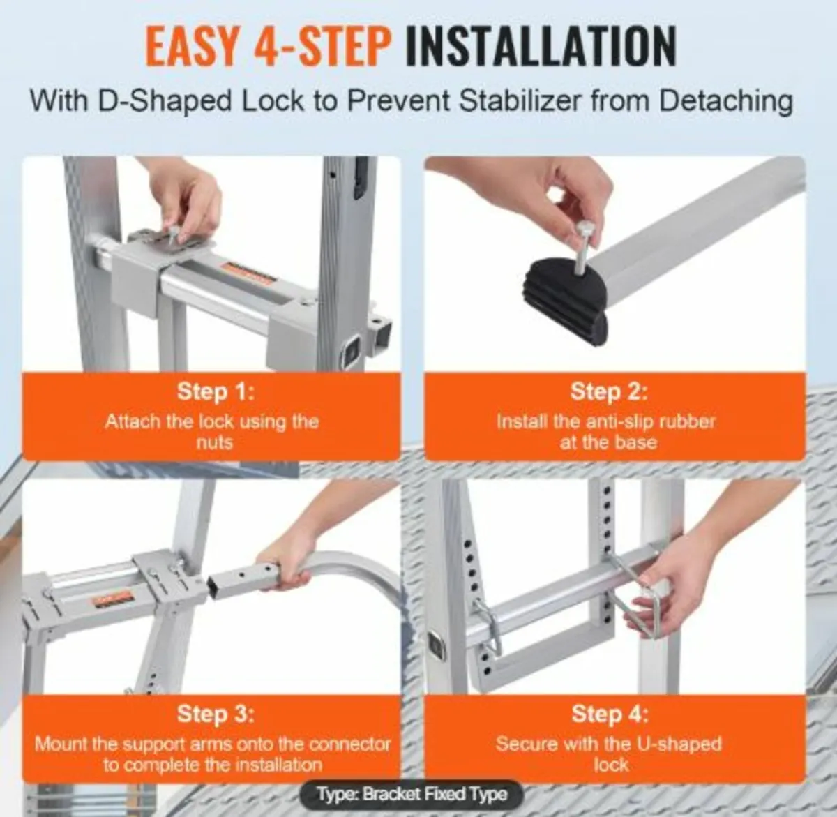 Ladder Stabilizer, Heavy Duty Steel Ladder Roof - Image 3