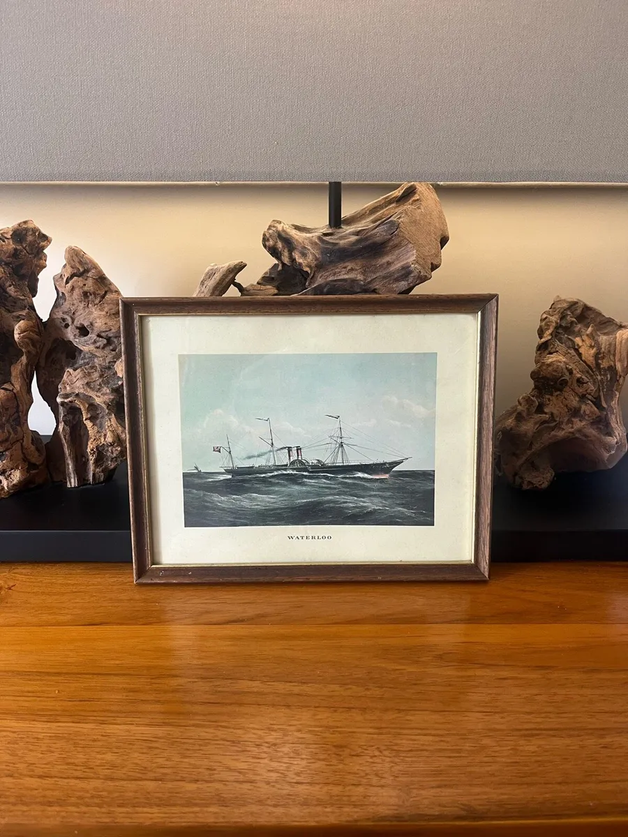 Antique Nautical Lithograph Waterloo - Image 1