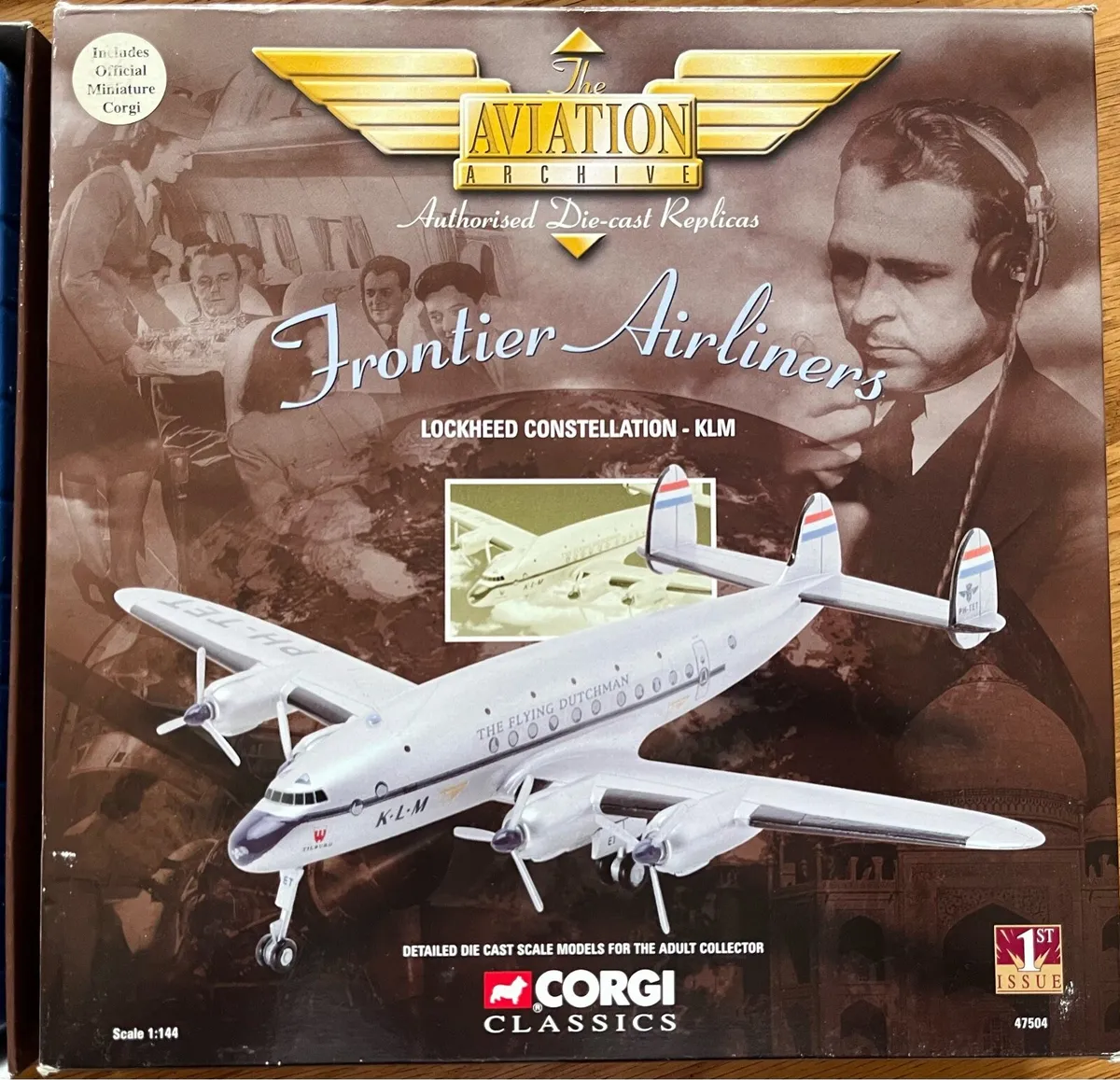 KLM Airlines Lockheed Constellation Model Airplane - Image 1