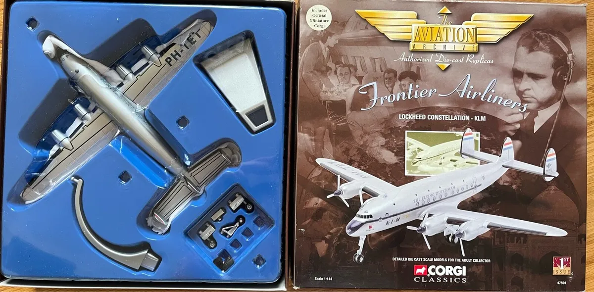KLM Airlines Lockheed Constellation Model Airplane - Image 2