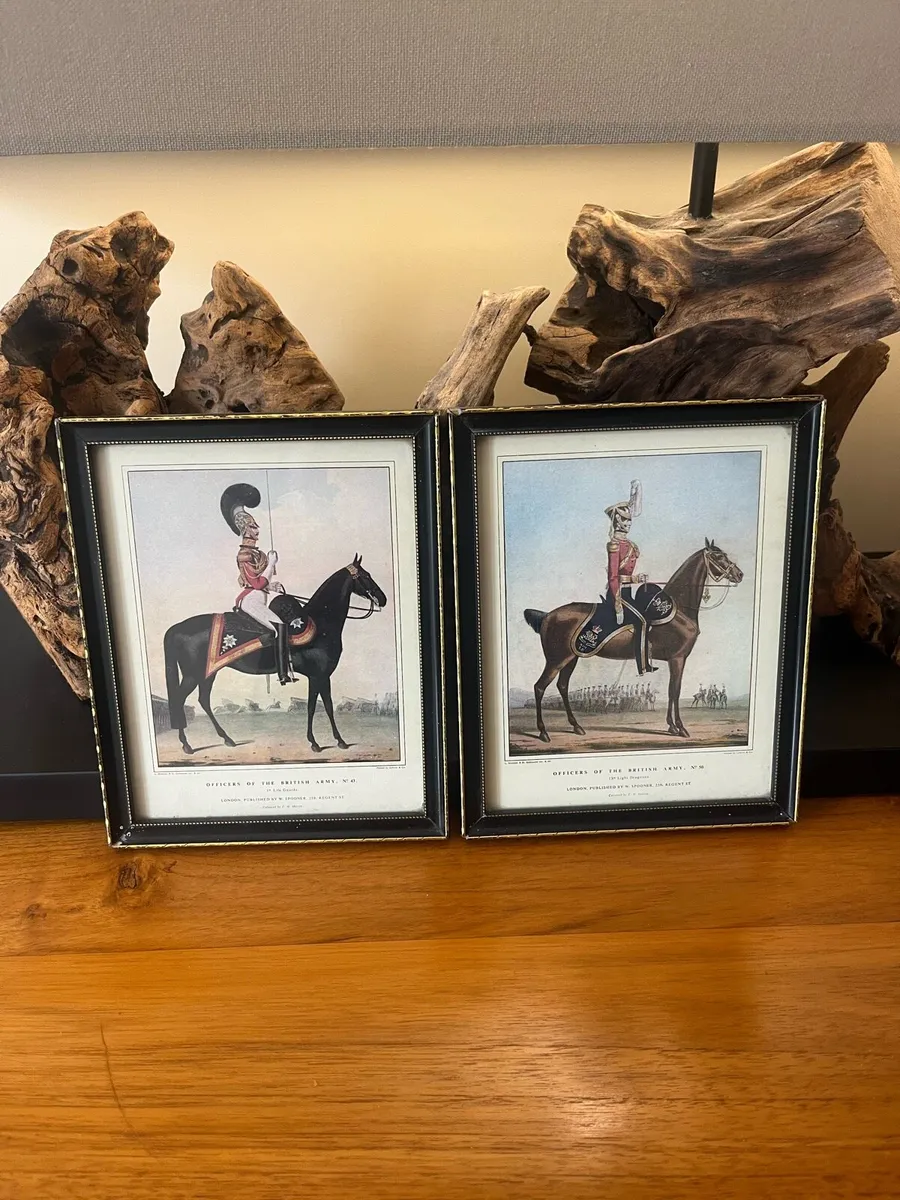 Antique British Army Officer Prints - Image 1