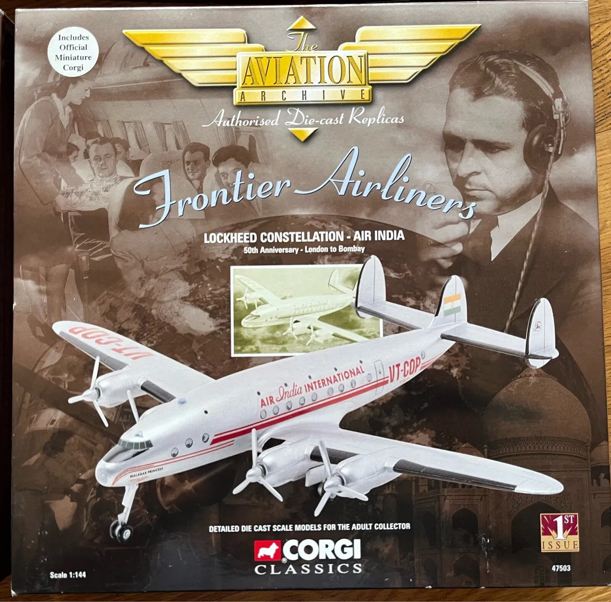 Air India Lockheed Constellation Model Airplane - Image 1