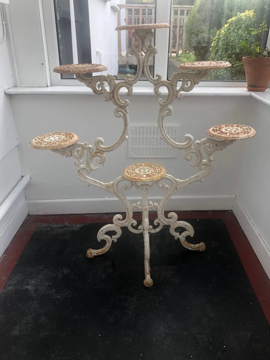 Plant Stand - Vintage Iron 6 branches - Image 1