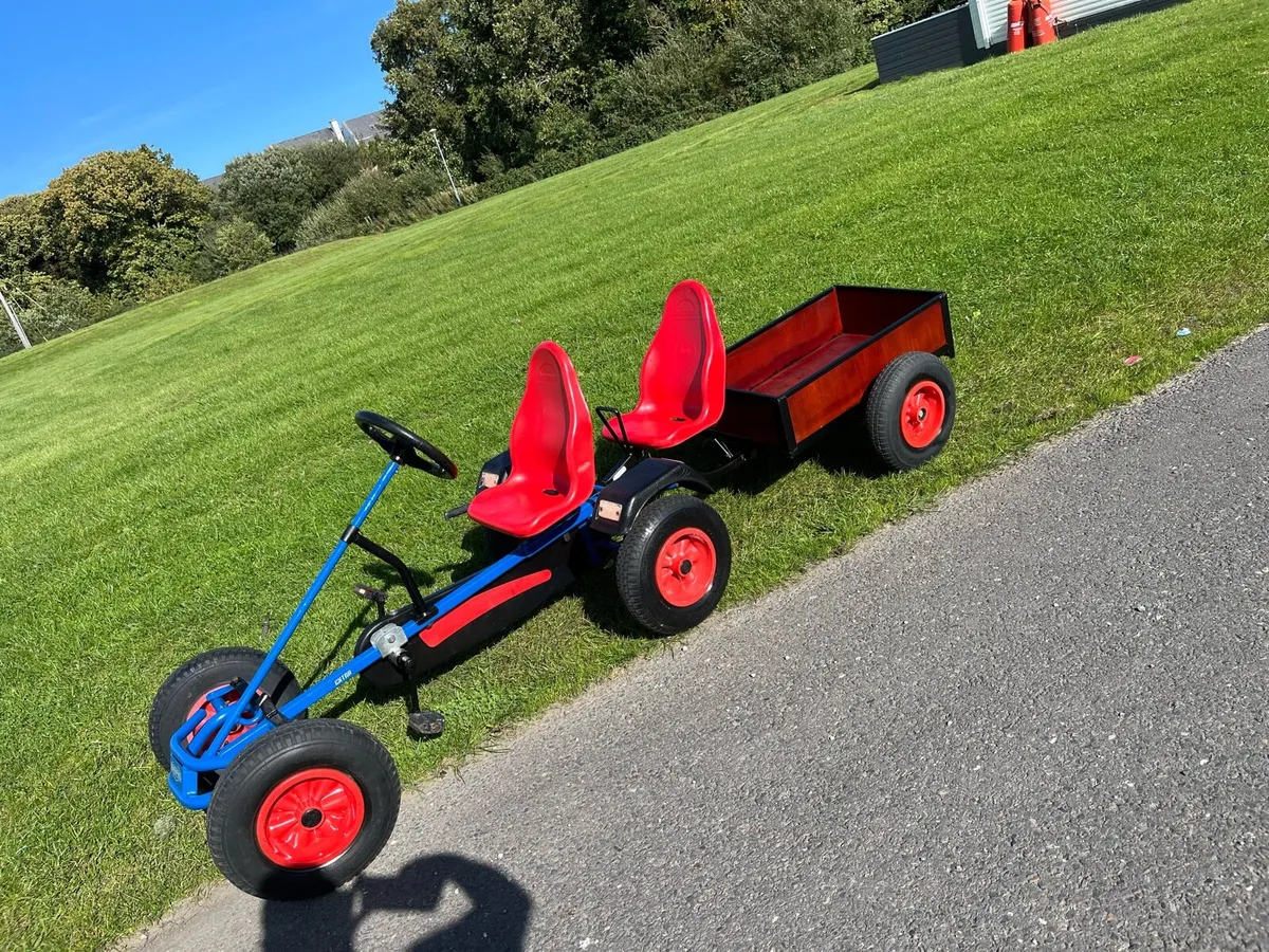 2 seater Berg go cart and trailer - Image 1