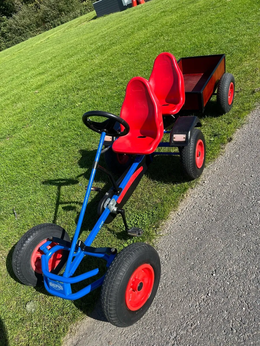 2 seater Berg go cart and trailer - Image 2