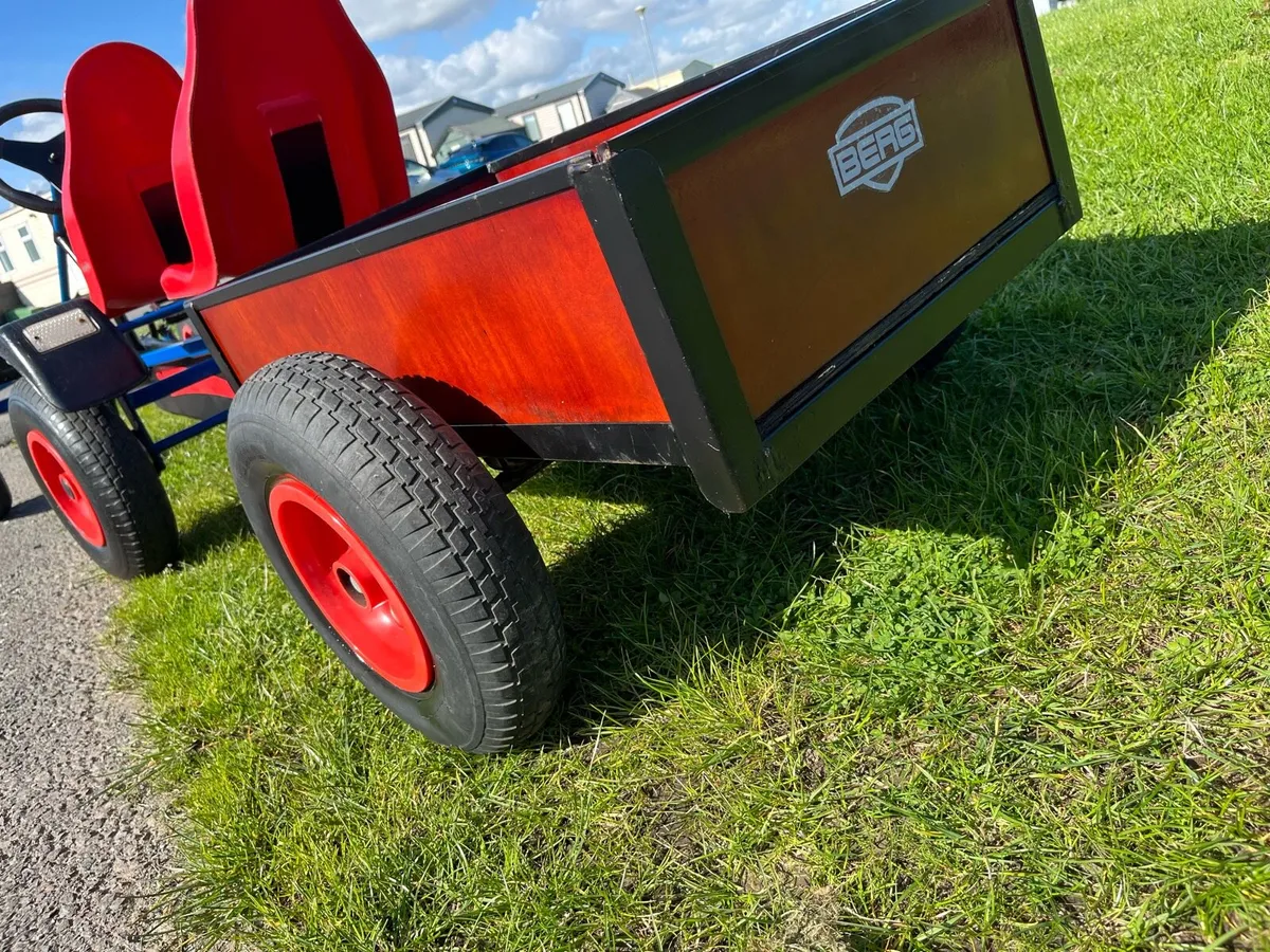 2 seater Berg go cart and trailer - Image 3